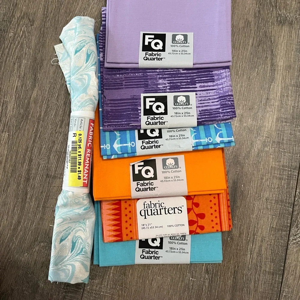 Assorted Fabric Bundle for Quilting, Crafts, Baby Blanket Ect NEW